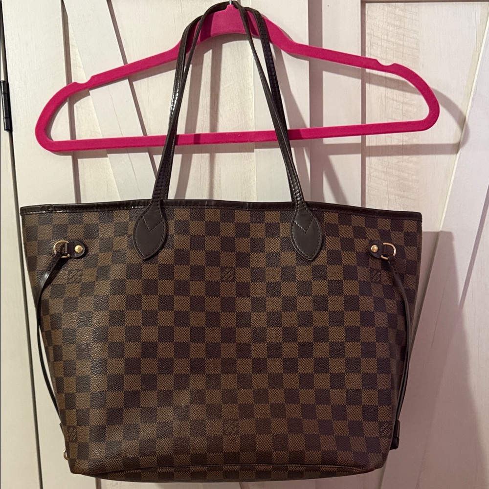 Louis Vuitton Brown Checkered Tote authentic